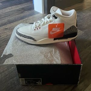 Nike Jordan 3 retro summit white red back size 9 men’s brand new never worn